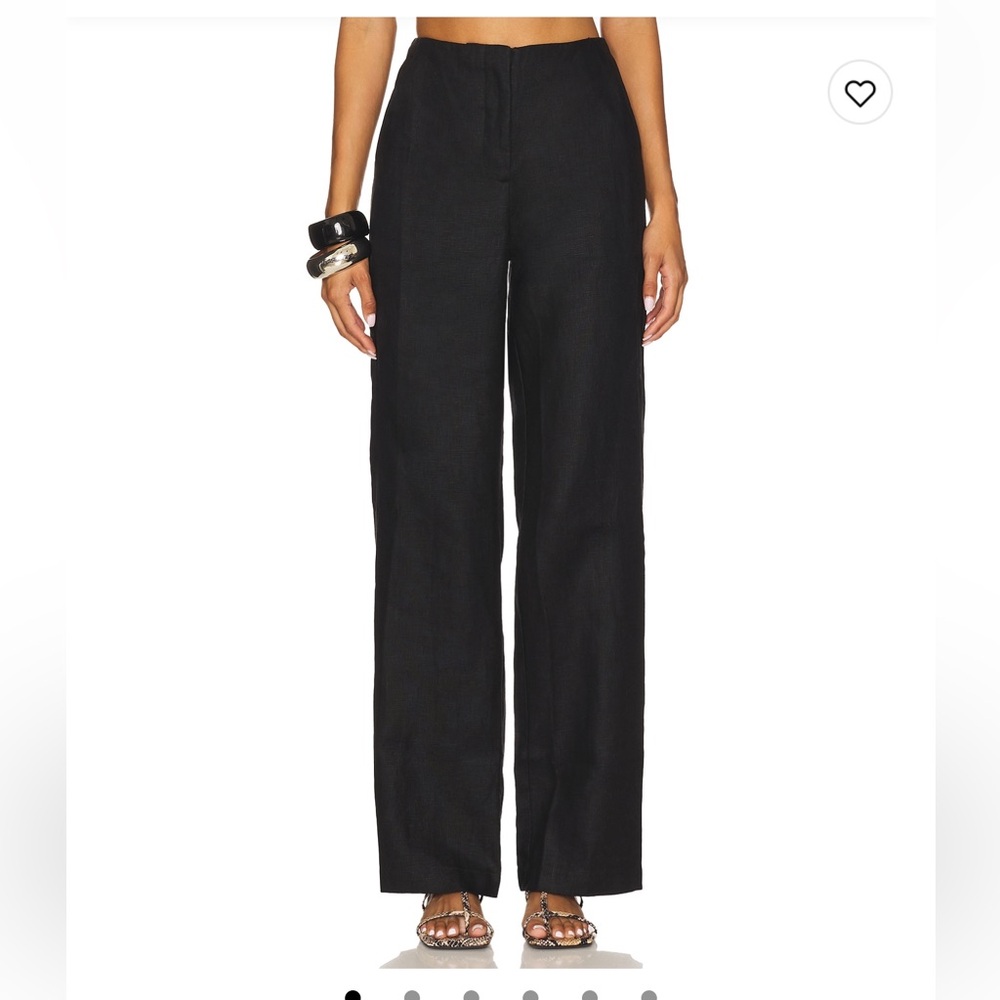Faithfull the Brand Wide Leg Sanne Pant in Black NWT